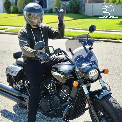 Why do motorcyclists wear leather gloves?