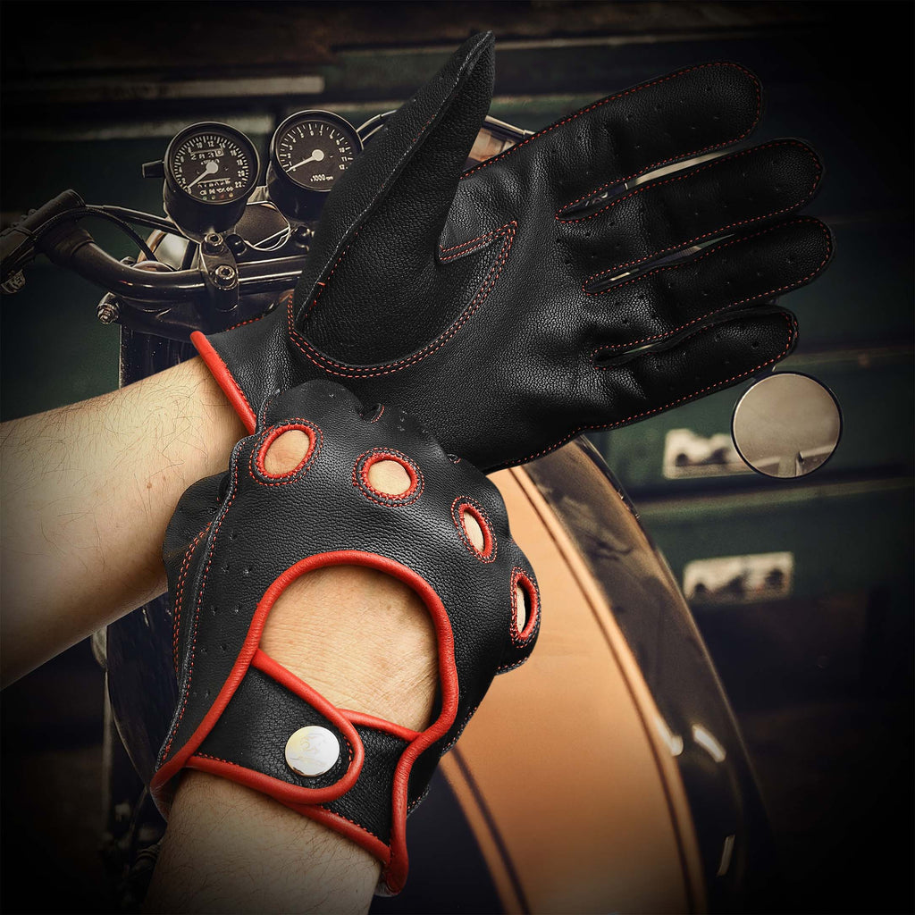 Full Finger Leather Driving Gloves