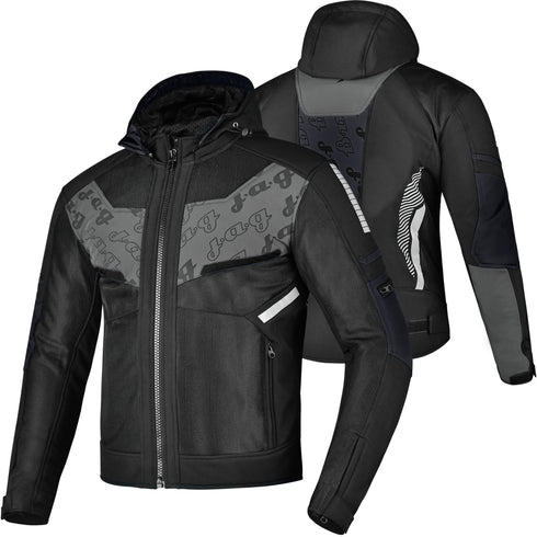 JAG Buzzinga Motorcycle Jacket with CE Armor & Removable Hoodie