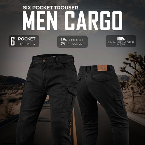 JAG Armored Motorcycle Cargo Pants Regular Fit – CE-Approved Protective Riding Jeans