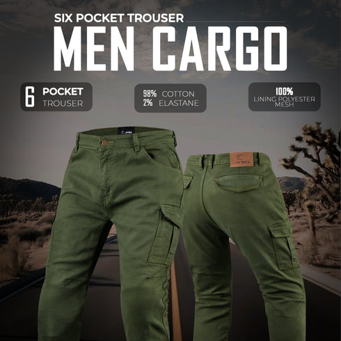 JAG Armored Motorcycle Cargo Pants Regular Fit – CE-Approved Protective Riding Jeans