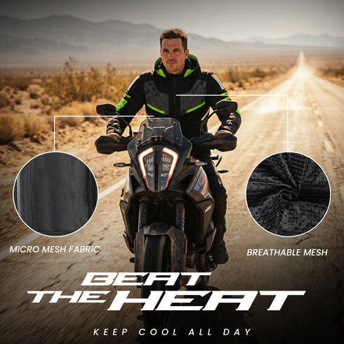 JAG Buzzinga Motorcycle Jacket with CE Armor & Removable Hoodie