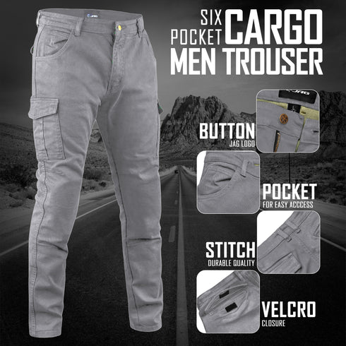 JAG Armored Motorcycle Cargo Pants Regular Fit – CE-Approved Protective Riding Jeans