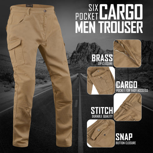 JAG Armored Motorcycle Cargo Pants Regular Fit – CE-Approved Protective Riding Jeans