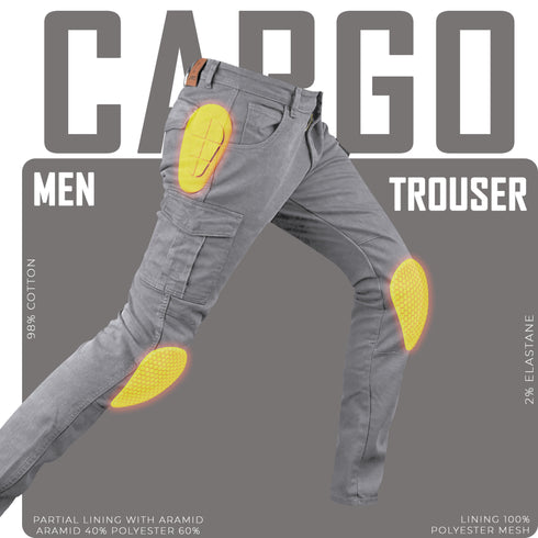JAG Armored Motorcycle Cargo Pants Regular Fit – CE-Approved Protective Riding Jeans