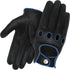 Leather Dark Knight Gloves - Full Finger Design (Blue)