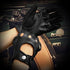 Leather Dark Knight Gloves - Full Finger Design (Black)