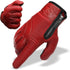 Red Minamoto Motorcycle Riding Gloves with Zip Closure