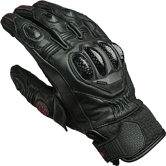 Gladiator Motorcycle Gloves | Genuine Leather | Reinforced Knuckle Protection