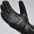 Olympus Knuckle-Protected Leather Motorcycle Gloves with Zipper Closure