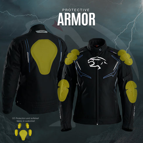 JAG Nyra Women's Motorcycle Jacket | CE Armored All-Season Cordura Dual Sport Gear