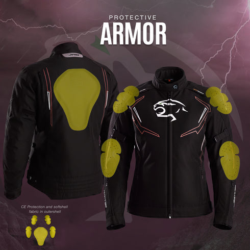 JAG Nyra Women's Motorcycle Jacket | CE Armored All-Season Cordura Dual Sport Gear