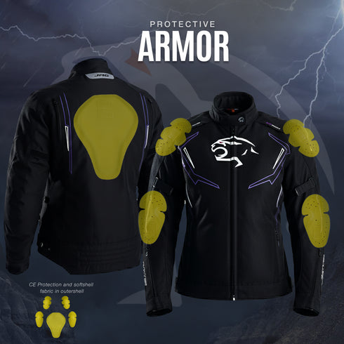 JAG Nyra Women's Motorcycle Jacket | CE Armored All-Season Cordura Dual Sport Gear