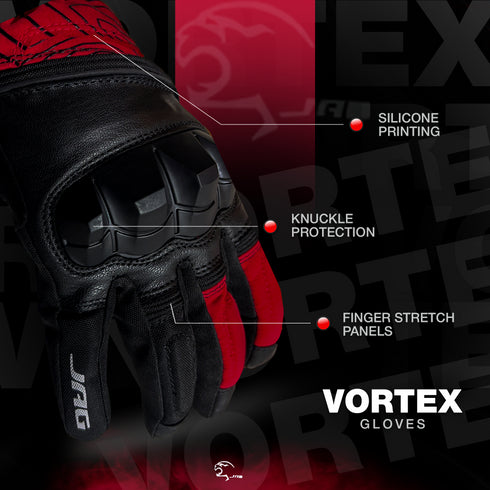 JAG Vortex Winter Motorcycle Gloves with Knuckle Protection