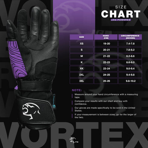 JAG Vortex Winter Motorcycle Gloves with Knuckle Protection