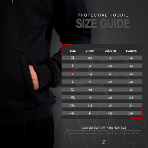 Armored Motorcycle Hoodie – Riding Protection with Aramid Lining