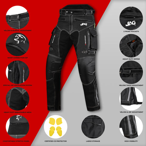 JAG Maverick Motorcycle Protective Pant - Black