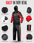 JAG Rainmaster Rain Suit for Men & Women (Black Red)
