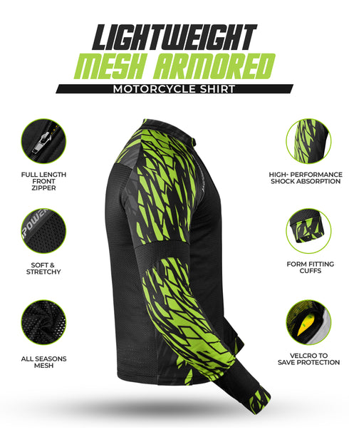 JAG Mesh Motorcycle Shirt | CE Certified Protection