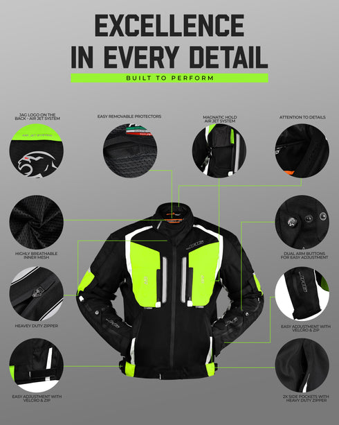 Storm Motorcycle Protective Jacket | Black | All Seasons Jacket