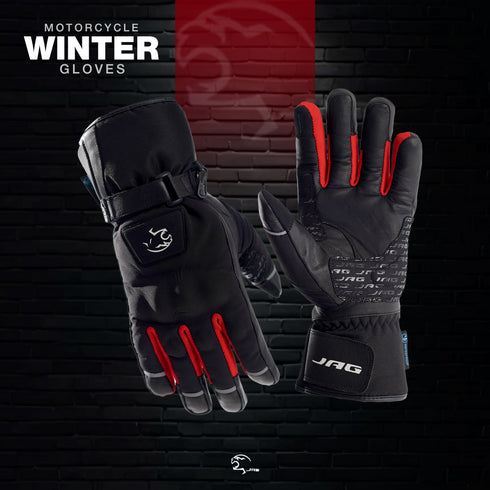 JAG Velocity Winter Riding Gloves - Waterproof, Touchscreen, Knuckle Armor
