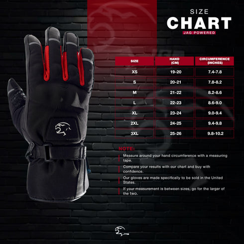 JAG Velocity Winter Riding Gloves - Waterproof, Touchscreen, Knuckle Armor