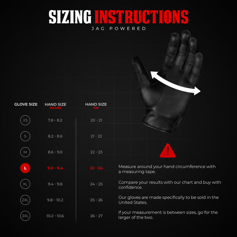 Leather Dark Knight Gloves - Full Finger Design (Black)