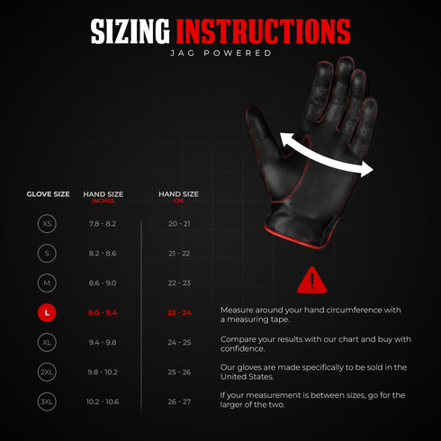 Leather Dark Knight Gloves - Full Finger Design (Red)