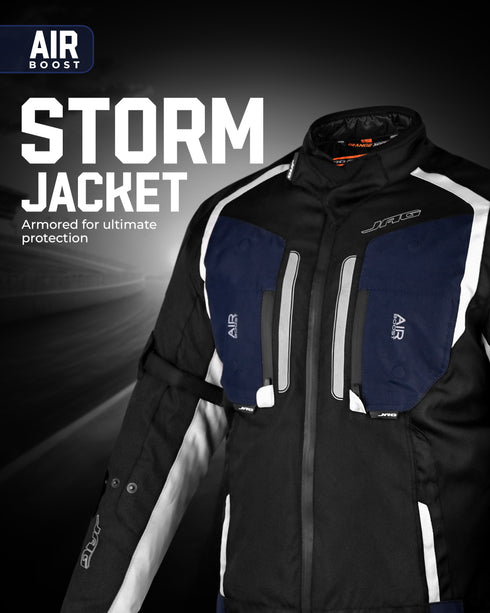 Storm Motorcycle Protective Jacket | Black | All Seasons Jacket