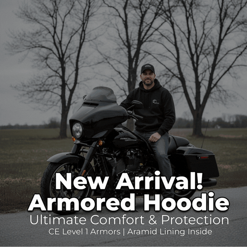 Armored Motorcycle Hoodie –  Riding Protection with Aramid Lining