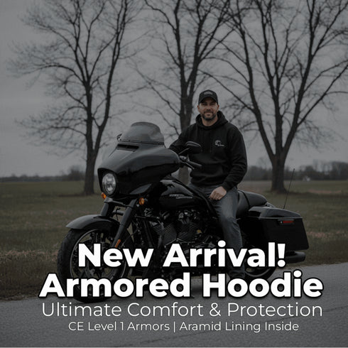Armored Motorcycle Hoodie – Riding Protection with Aramid Lining