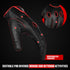 Leather Dark Knight Gloves - Full Finger Design (Red)