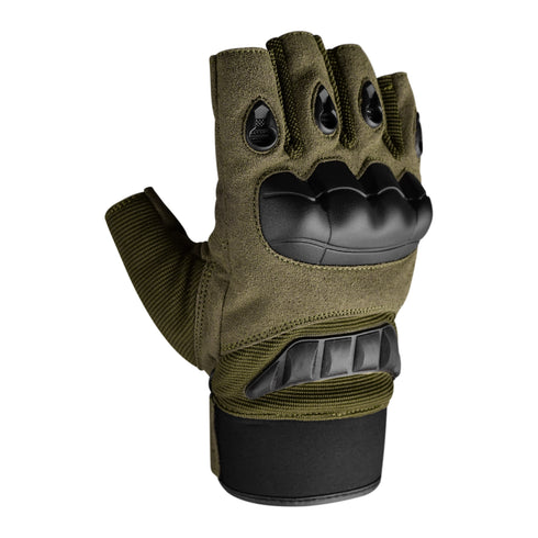 JAG Half Finger Tactical Gloves - (Olive)