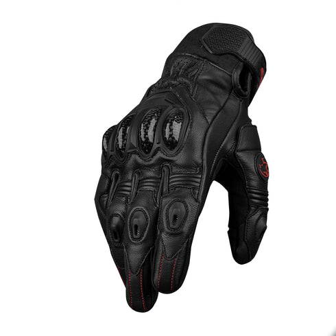 Gladiator Motorcycle Gloves | Genuine Leather | Reinforced Knuckle Protection