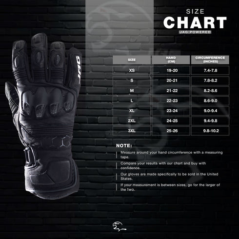 Viper Winter Leather Motorcycle Gloves - Touchscreen & Knuckle Protection