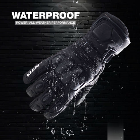 Viper Winter Leather Motorcycle Gloves - Touchscreen & Knuckle Protection