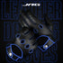 Leather Dark Knight Gloves - Full Finger Design (Blue)