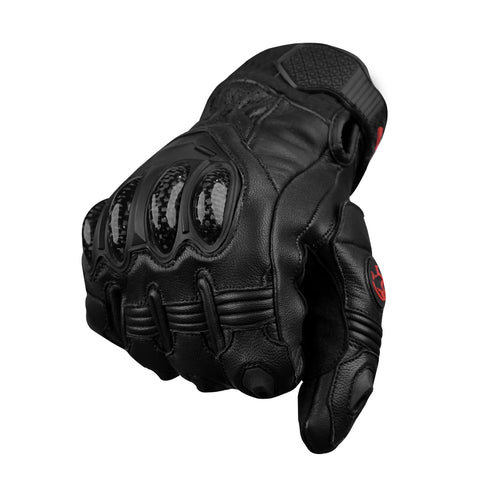 Gladiator Motorcycle Gloves | Genuine Leather | Reinforced Knuckle Protection