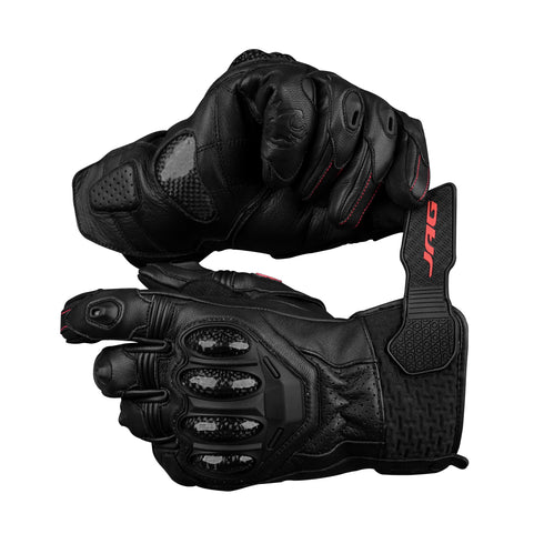 Gladiator Motorcycle Gloves | Genuine Leather | Reinforced Knuckle Protection