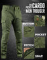 JAG Motorcycle Cargo Pants – Slim Fit Armored Cargo Jeans with CE Approved Armors