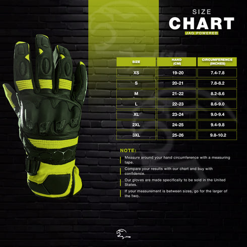Viper Winter Leather Motorcycle Gloves - Touchscreen & Knuckle Protection