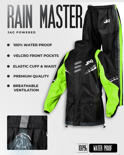 JAG Rainmaster Rain Suit for Men & Women | Water Proof Rain gear