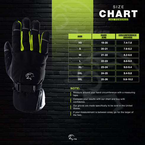 JAG Velocity Winter Riding Gloves - Waterproof, Touchscreen, Knuckle Armor