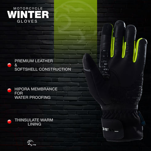 JAG Velocity Winter Riding Gloves - Waterproof, Touchscreen, Knuckle Armor