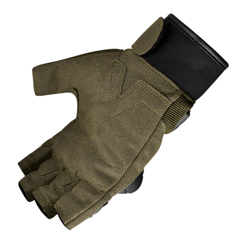 JAG Half Finger Tactical Gloves - (Olive)