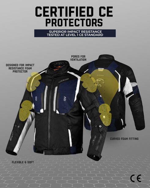 Storm Motorcycle Protective Jacket | Black | All Seasons Jacket