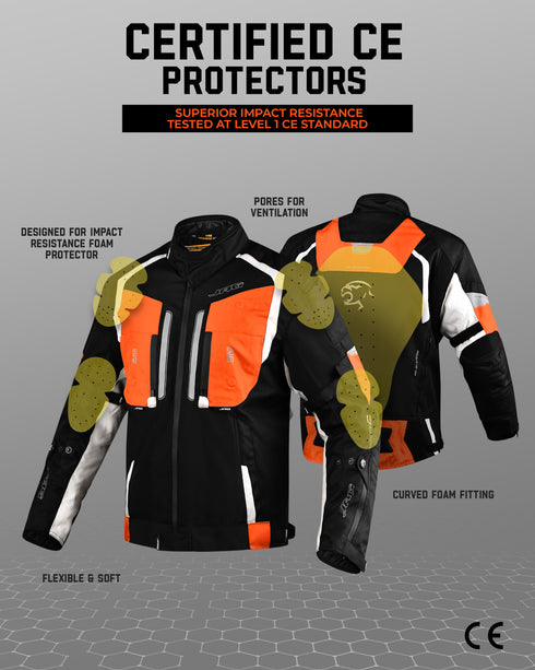 Storm Motorcycle Protective Jacket | Black | All Seasons Jacket
