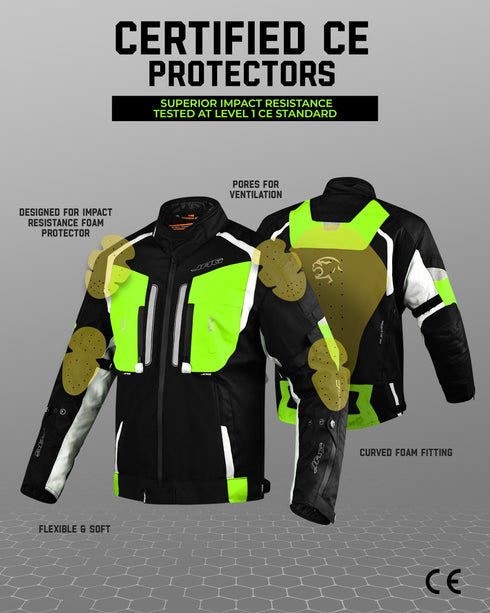 Storm Motorcycle Protective Jacket | Black | All Seasons Jacket