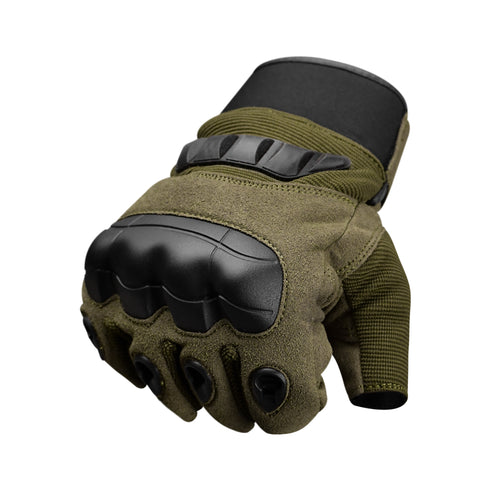 JAG Half Finger Tactical Gloves - (Olive)