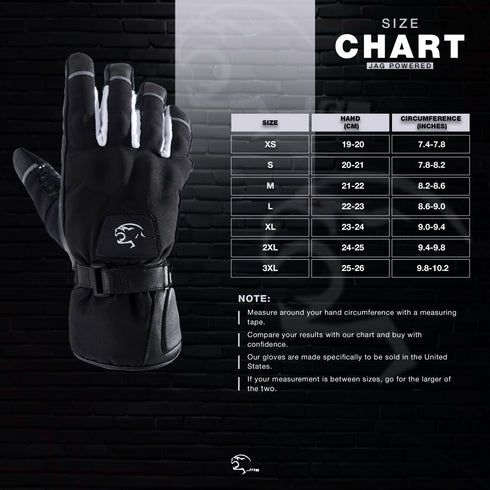 JAG Velocity Winter Riding Gloves - Waterproof, Touchscreen, Knuckle Armor